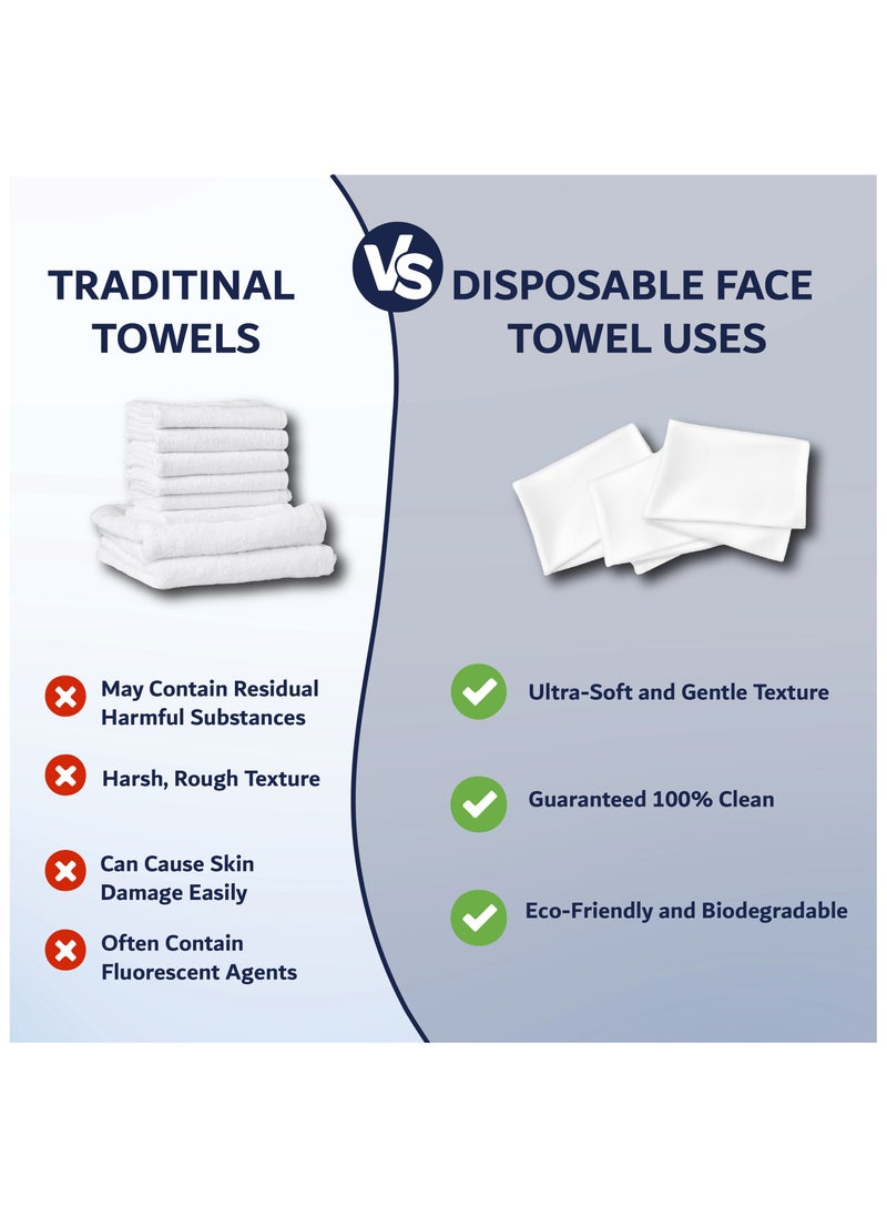 DrSleeep - Clear Face Skin Viscose Towels XL 50 Count - Soft - Hypoallergenic -Environmentally friendly - Image 1