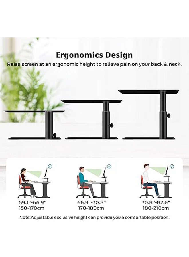 General Monitor stands, adjustable monitor lifters, metal computer stands are compatible with TVs, PCs, laptops, computers, iMacs, and all screens  - Image 3