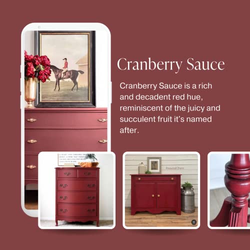 Country Chic Paint Country Chic All-in-One Chalk Paint for Furniture, Cabinets, Home Decor, Eco-Friendly, Matte Finish, Built-In Primer & Top Coat for Wood, Metal - No Wax Needed (Cranberry Sauce (red), - Pint 16 oz (475 ml) - Image 3