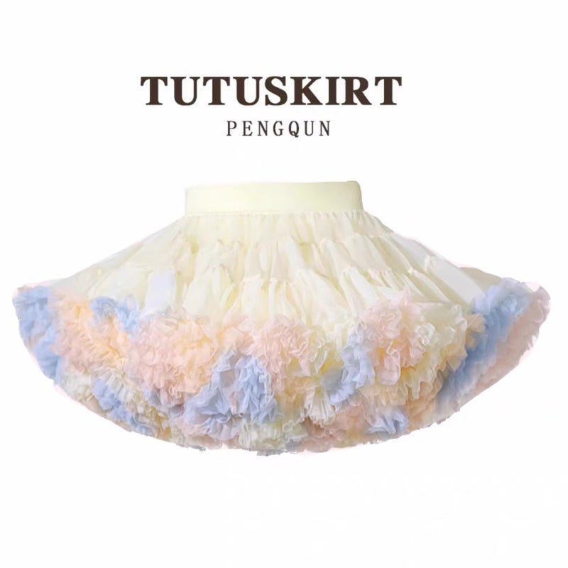Children'S Tutu Skirt Girls' Skirt Pruffled Skirt Baby Princess Skirt Mesh Skirt Dance Chug Skirt - Image 4