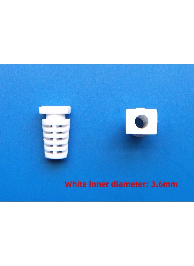 Power Cord Tail Bar Line Protective Sheath Aperture 3.0/3.1/3.2/3.3/3.5/3.6/3.8mm Net Tail Card File-Color:3.6mm Aperture White/1 Piece