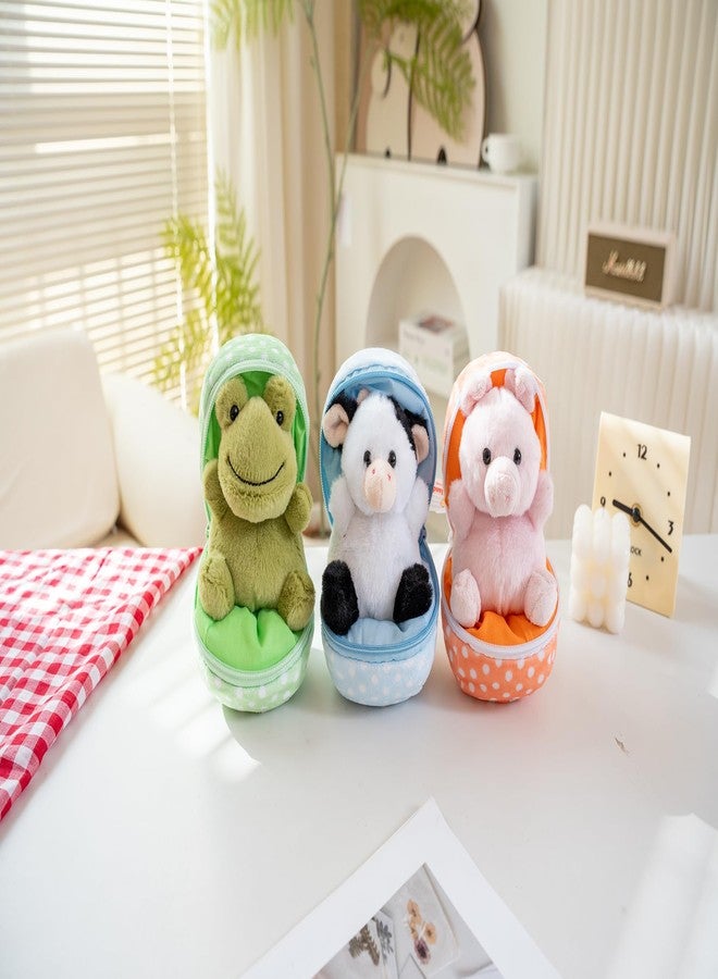 Plushland دمية ضفدع محشوة من قطيفة من Plushland، 6 بوصات، بيضة مفاجأة بسحاب، هدية مستوحاة من الربيع للبنات والأولاد في أعياد الميلاد وعيد الأم (ضفدع) - Image 5