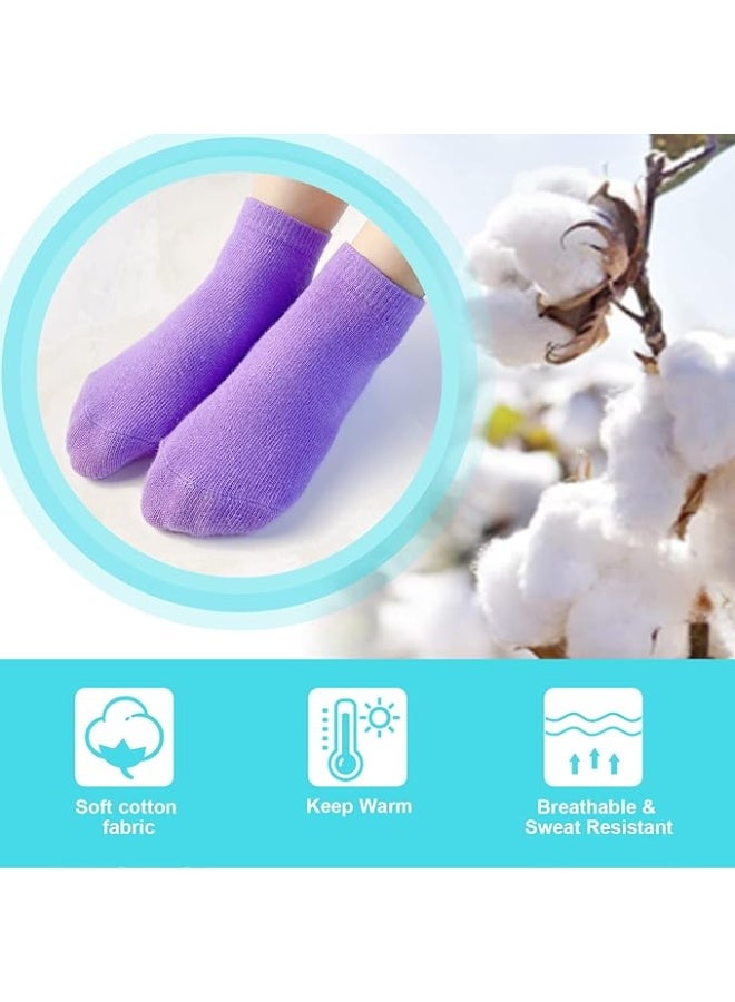 Toddler Grips Ankle Socks, Non Slip Socks for Kids, Low Cut Anti-Skid Floor Socks for 1-3 Years Baby Boys and Girls, 8 Pairs - Image 4