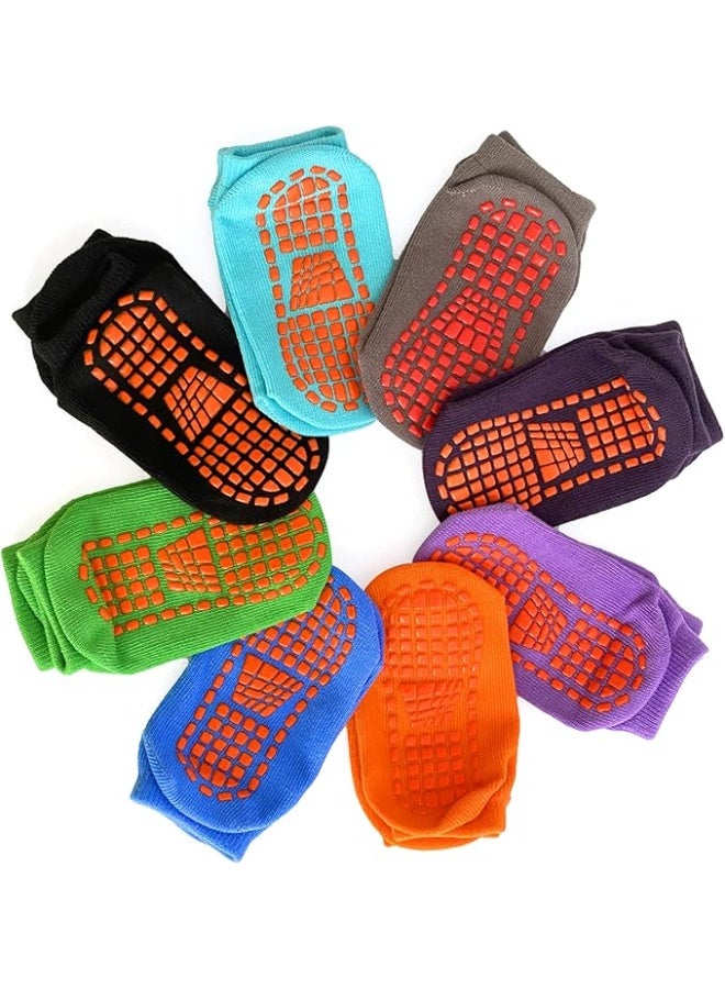Toddler Grips Ankle Socks, Non Slip Socks for Kids, Low Cut Anti-Skid Floor Socks for 1-3 Years Baby Boys and Girls, 8 Pairs - Image 1