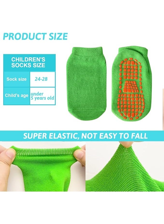 Toddler Grips Ankle Socks, Non Slip Socks for Kids, Low Cut Anti-Skid Floor Socks for 1-3 Years Baby Boys and Girls, 8 Pairs - Image 2
