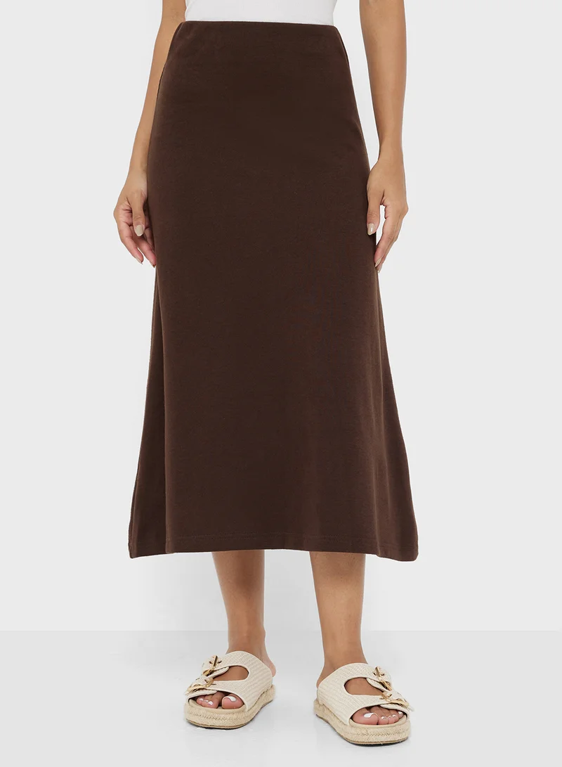 جينجر A Line Satin Skirt