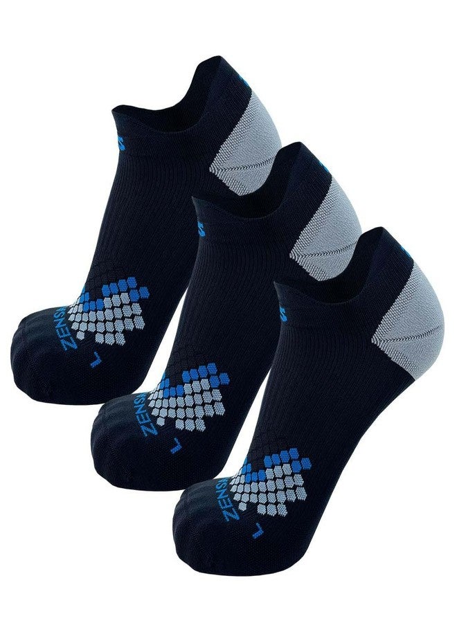 Zensah Plantar Fasciitis Relief Compression Socks - PF Night Socks for Plantar Fascia and Achilles Tendon Stability, Pain (Small, 3 Pairs - Black) - Image 1