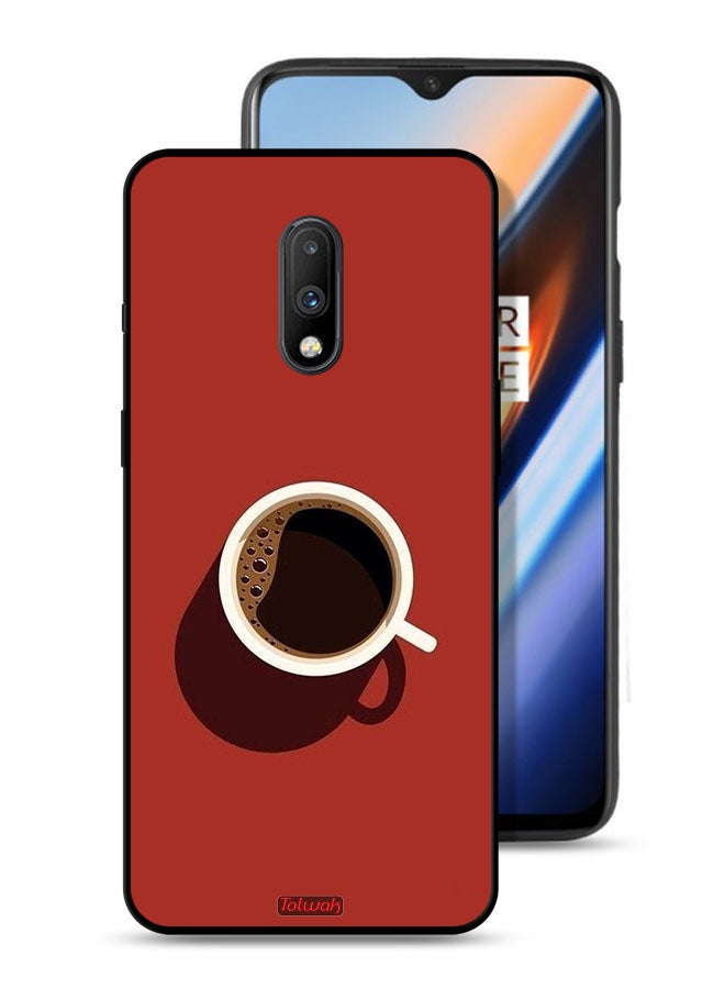 Tolwak OnePlus 7 Protective Case Cover Coffee Cup Art - Image 1