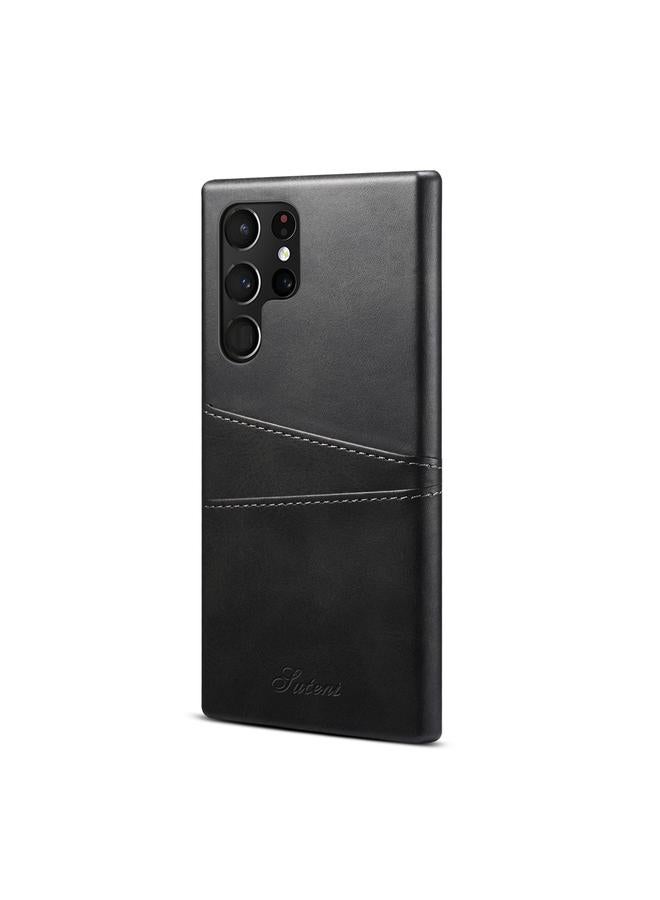 S-TOP Case For Samsung Galaxy S22 Ultra Calf Texture Back Protective Phone Case with Card Slots - Image 2