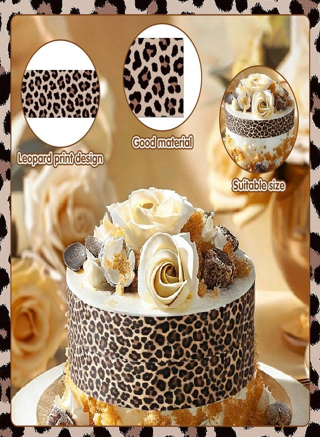 CYUXING Cherry Birthday Decorations Cheetah Print Cake Decorations, 36Pcs Red & Black Leopard Print Cherry Cake Decor Set for Birthday Party Bow Toppers for Cakes - Image 3
