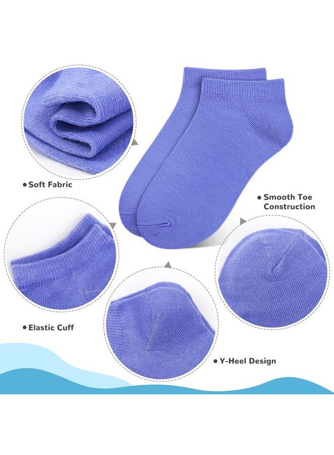 BOOPH 25 Pack Kids Low Cut Ankle Socks Boys Girls Half Cushion Athletic Socks, Multi3, 6-8 Years - Image 5