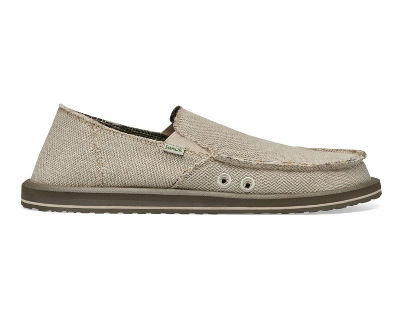 Sanuk Mens Hemp Sidewalk Surfer | Mens Shoes | Slip On Shoes for Men | Men's Slip-on Loafers | Comfort Footbed, Natural, 6 - Image 2