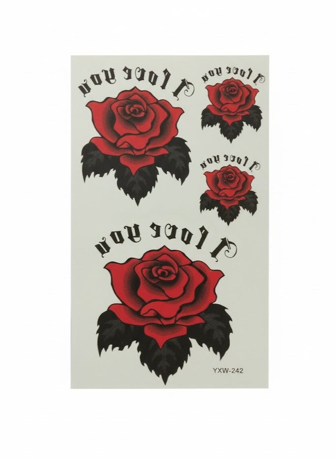 تاتؤ مؤقت ورد ملون بتصميم جميل - Image 1