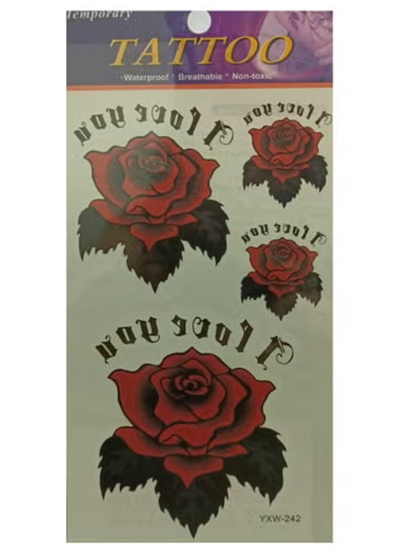 تاتؤ مؤقت ورد ملون بتصميم جميل - Image 2