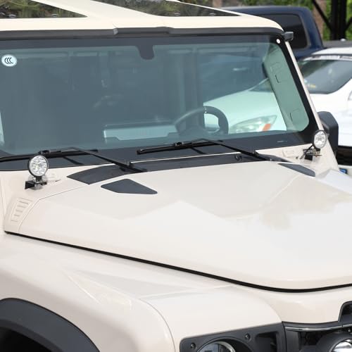 Hudiriy Car Hood Both Sides Mount Light Brackets Compatible with Ineos Grenadier 2020 -2024 Hood Hinge Ditch Light Mount Brackets External Accessories Decoration (Black) (Style B) - Image 5