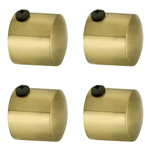 FAST CB45S Brass Antique Heavy Metal Round Curtain Rod End Cap Finilas for Door and Window 1 Inch Curtain Rod Accessories (4) - Image 1