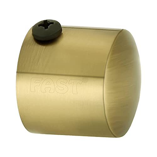 FAST CB45S Brass Antique Heavy Metal Round Curtain Rod End Cap Finilas for Door and Window 1 Inch Curtain Rod Accessories (4) - Image 2