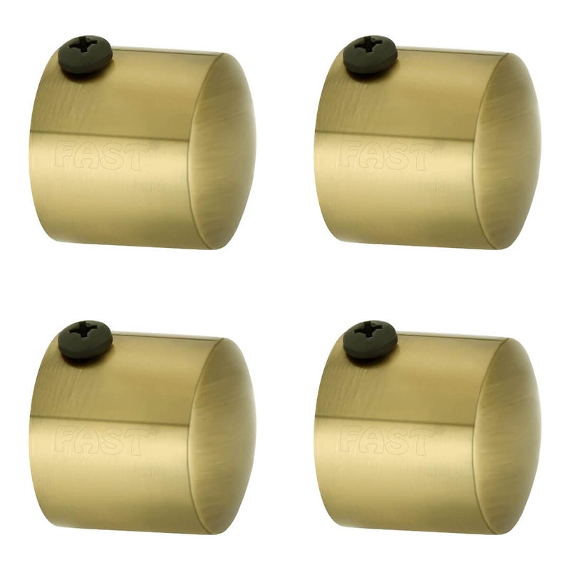 FAST CB45S Brass Antique Heavy Metal Round Curtain Rod End Cap Finilas for Door and Window 1 Inch Curtain Rod Accessories (4) - Image 4