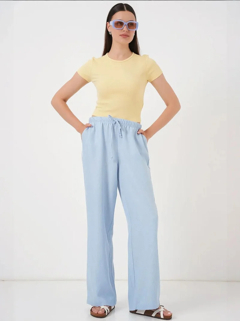 بيغ دارت BDART Wide Leg Relaxed Pants with Drawstring