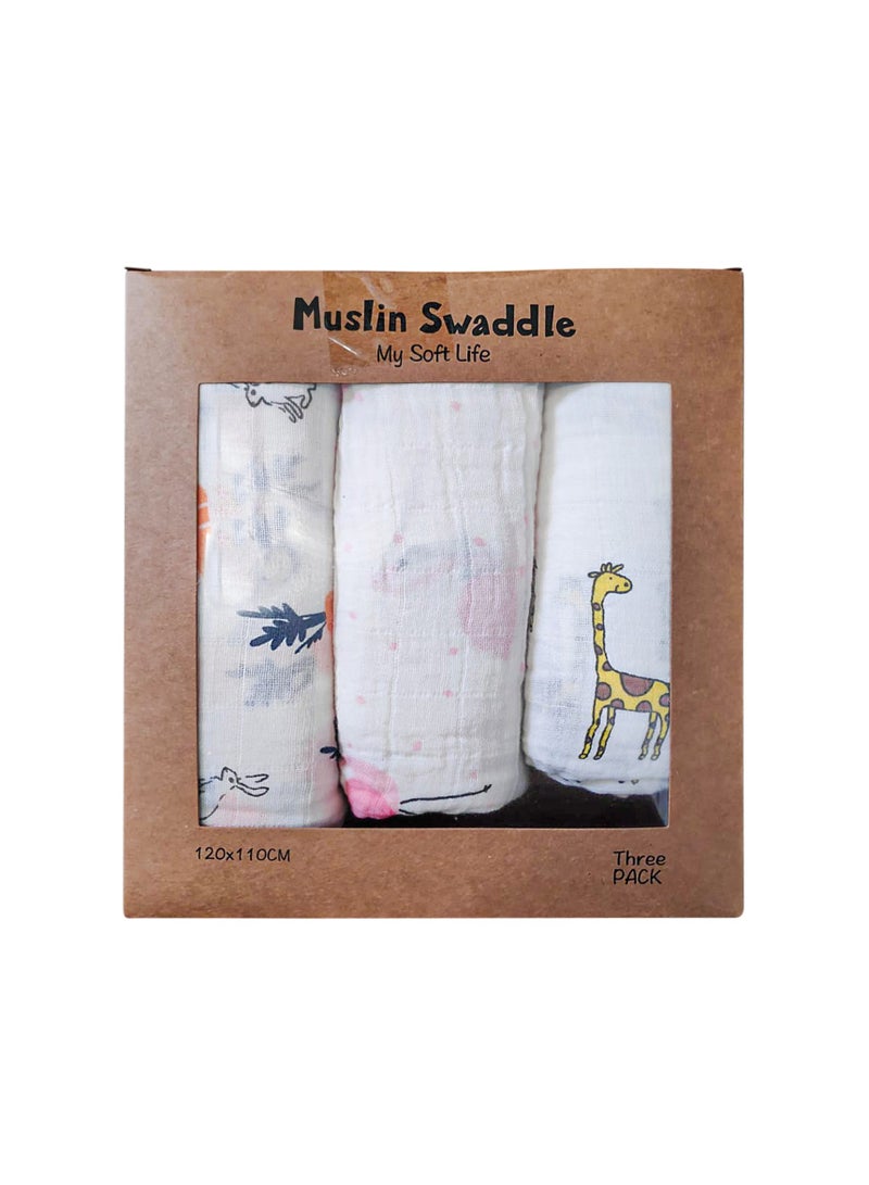 Pixie muslin blanket Pack of 3 - Image 1