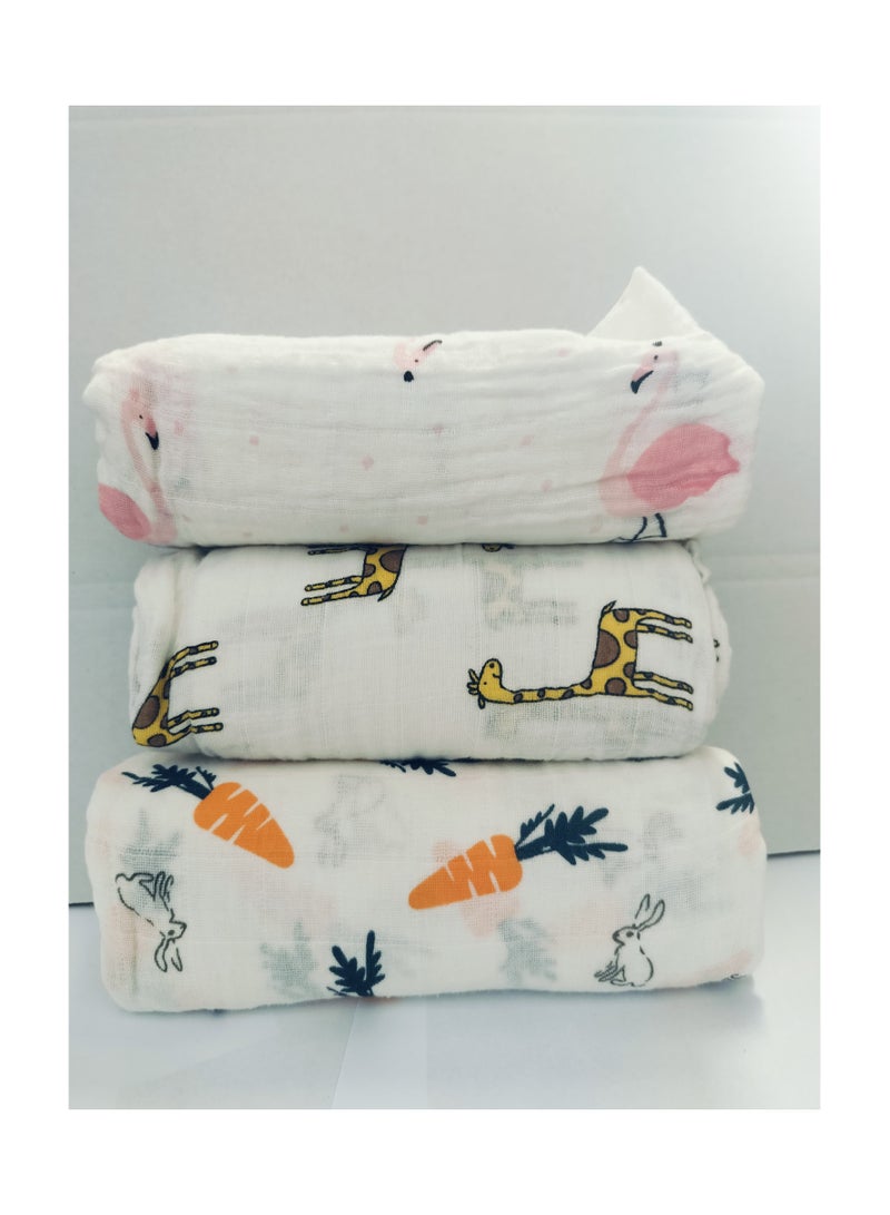Pixie muslin blanket Pack of 3 - Image 2
