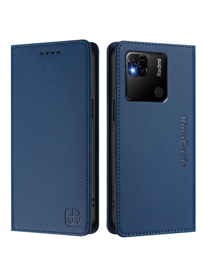 S-TOP Case For Redmi 10A / 9C RC01 Dual-Folded Magnetic Suction RFID Leather Phone Case - Image 2