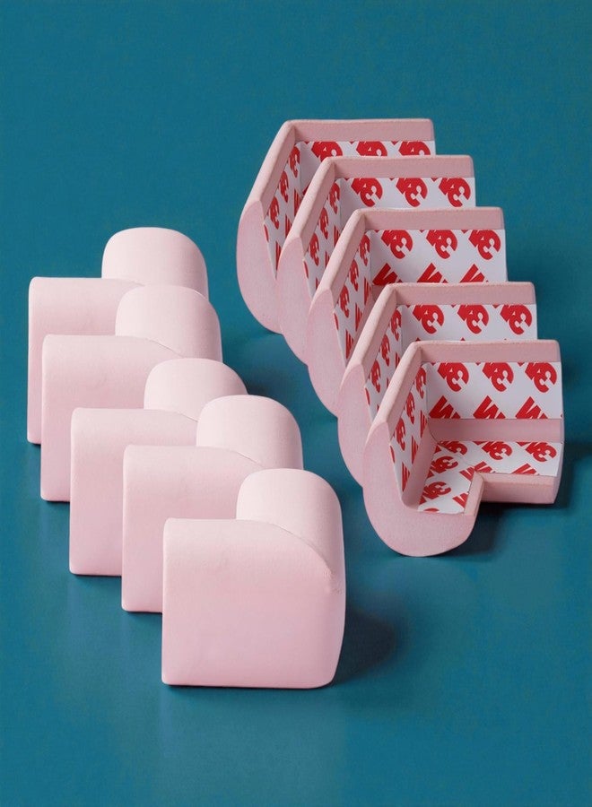 Kiddery Baby Safety Corner Protectors | Nitrile Foam Edge Guards for Furniture, Tables & Sharp Corners | 3M Strong Adhesive| Pack of 10 (Plain, Rabbit, Aeroplane Design) (10, Pink, Standard) - Image 1