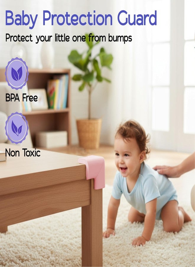 Kiddery Baby Safety Corner Protectors | Nitrile Foam Edge Guards for Furniture, Tables & Sharp Corners | 3M Strong Adhesive| Pack of 10 (Plain, Rabbit, Aeroplane Design) (10, Pink, Standard) - Image 3