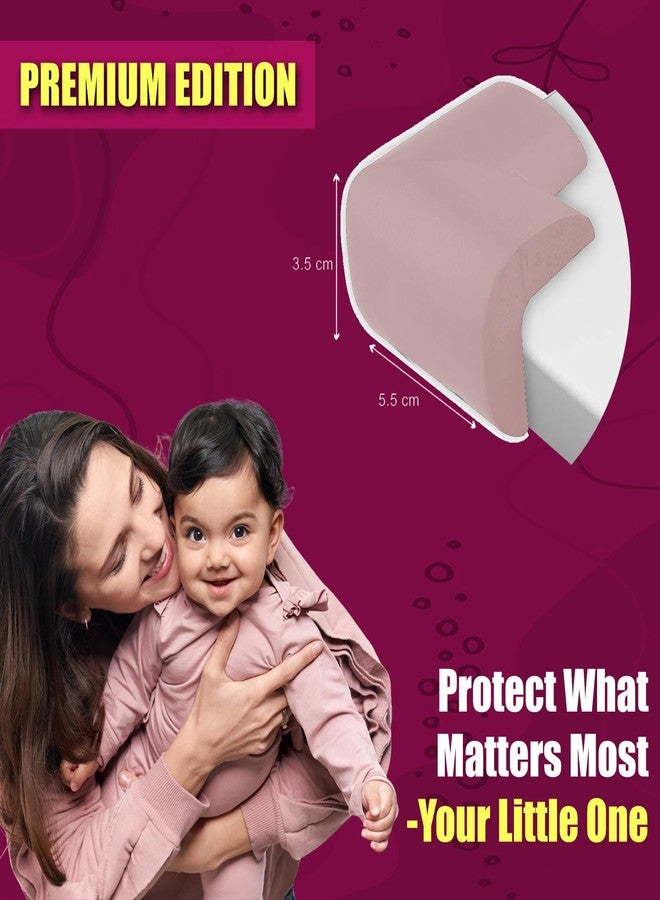 Kiddery Baby Safety Corner Protectors | Nitrile Foam Edge Guards for Furniture, Tables & Sharp Corners | 3M Strong Adhesive| Pack of 10 (Plain, Rabbit, Aeroplane Design) (10, Pink, Standard) - Image 2