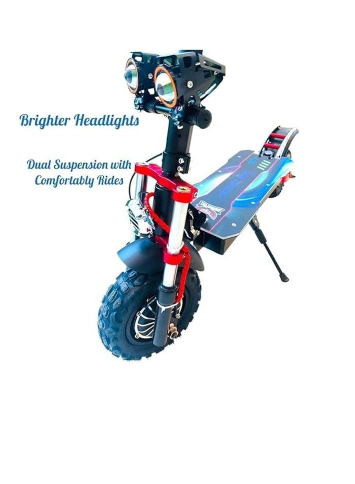 وينر سكاي سكوتر وينر سكاي K6 برو 2024 - محرك مزدوج 2000 واط وبطارية 48 فولت 15 أمبير/ساعة | سرعة قصوى 60 كم/ساعة | تصميم قابل للتعديل والطي | نظام أمان NFC ونظام تعليق مزدوج | قابل للقفل | لون أسود - Image 3