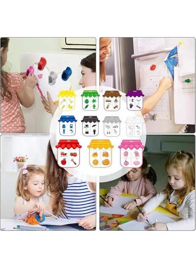 Magnetic Shapes Color Sorting Matching Set, Colors Learning Matching Game for Kids, Magnetic Sorting Set Educational Magnet Color, Color Shape Matching Fridge Magnets  - Image 4