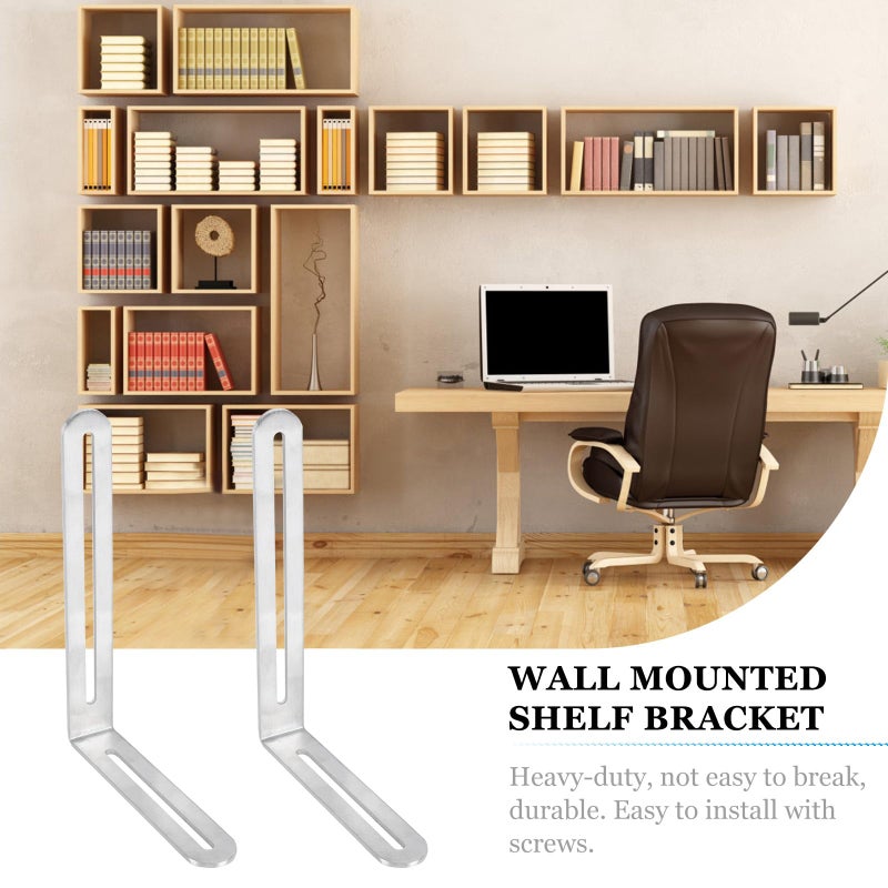 Adjustable Stainless Steel Corner Brace Right Angle Bracket with Slotted Holes for Furniture Cabinet Shelf Support 2pcs - Image 4