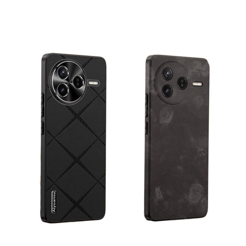 غطاء واقي بملمس جلد لـ Redmi Note 14 Pro مع حماية من السقوط وتغطية كاملة مع مقاوم للصدمات مع نقشة مربعات باللون أحمر للاستخدام اليومي للاستخدام المنزلي للهدايا - Image 4
