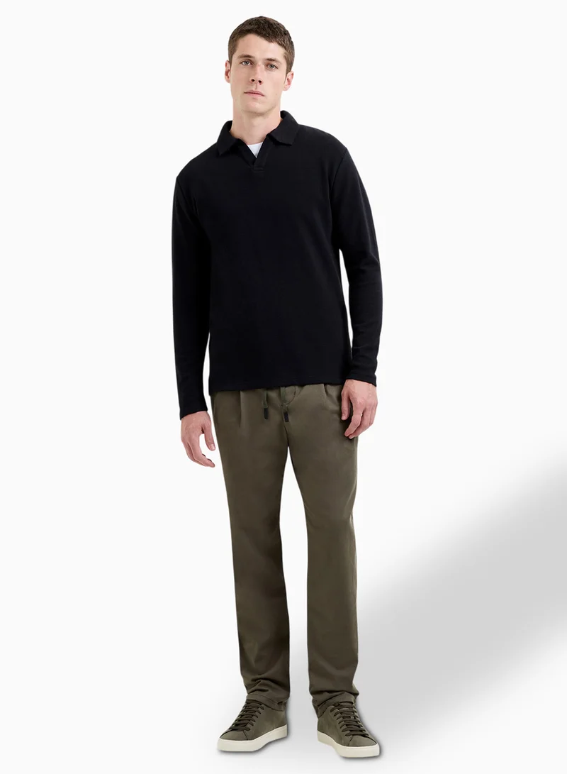 French Connection Long Sleeve Ottoman Polo Neck Shirt