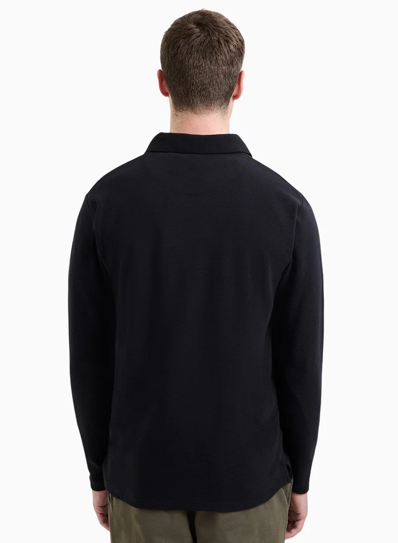French Connection Long Sleeve Ottoman Polo Neck Shirt