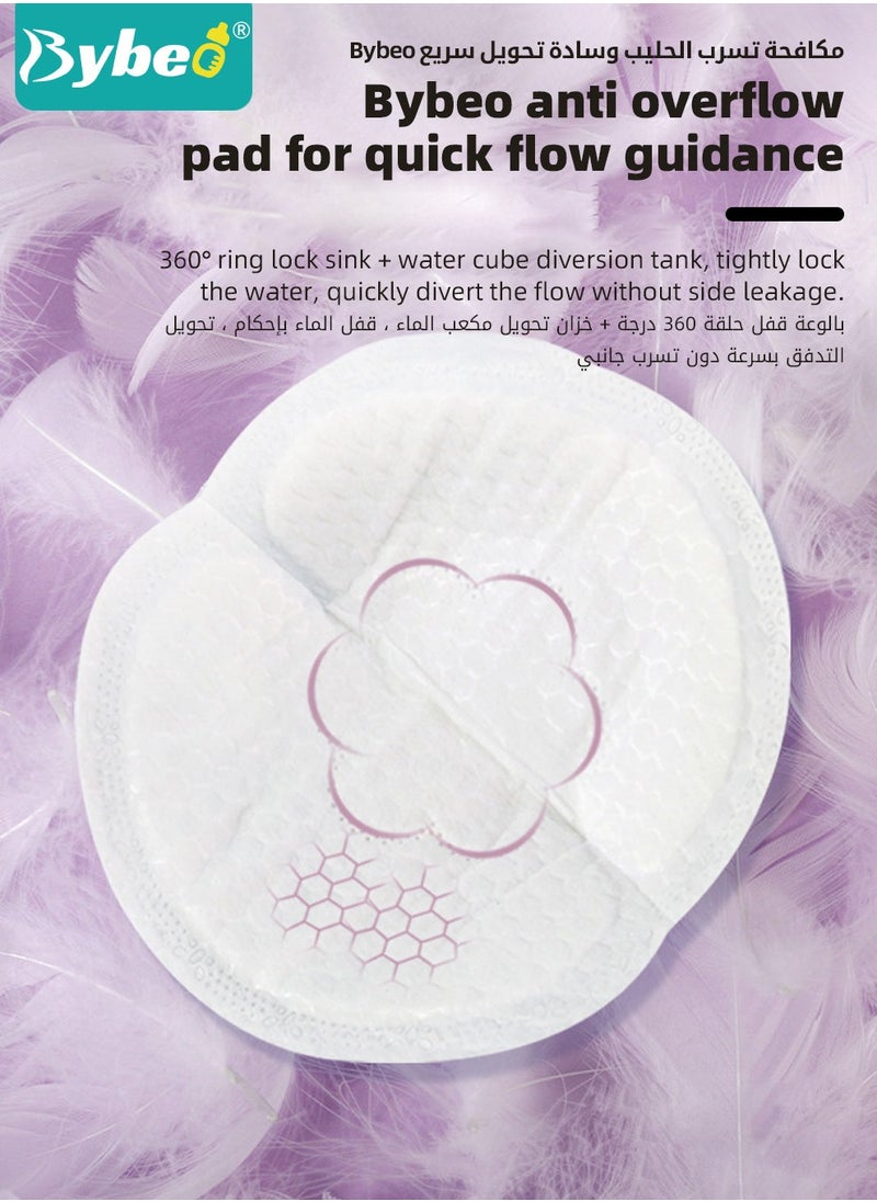 Bybeo 100 Count Disposable Nursing Pads For Breastfeeding, Ultra-Thin and Super-absorbent Breast Pads, Soft and Breathable Feeding Pads, 6D Shape Nipple covers, Individually Packaged  - Image 4