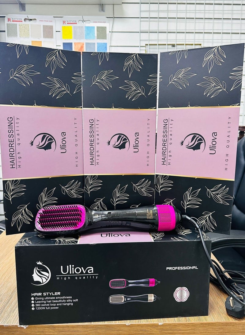 Uliova 2 in 1 Multifunctional Hair Dryer Volumizer Rotating Hot Hair Brush Curler Roller Rotate Styler Comb Styling Curling Iron - Image 4