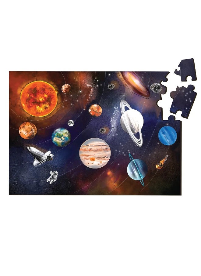 Brain Toys Wooden Floor Puzzle - Space  - Image 2