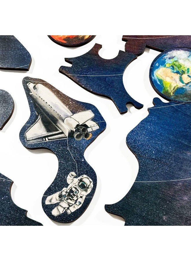 Brain Toys Wooden Floor Puzzle - Space  - Image 5