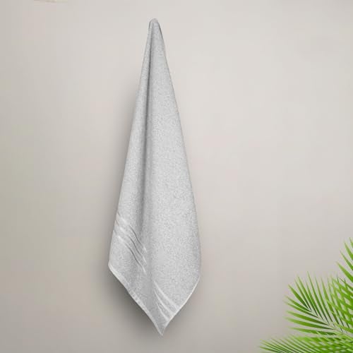 MYTRIDENT Bath Towel for Men/Women | Comfort Living | Quick Drying | Travel Friendly | 1 Piece Large Size | 100% Cotton 400 GSM | 70 x 140 cm - Ice Grey - Image 5