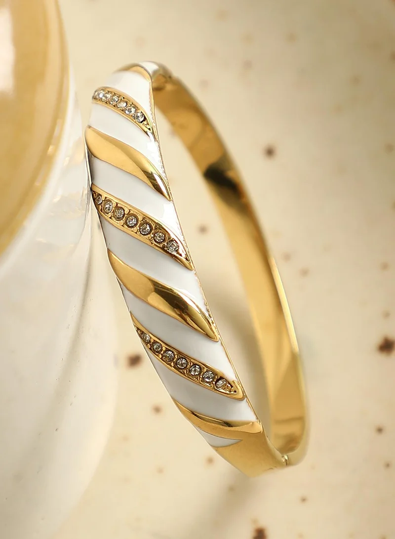 Embellished Striped Bangle