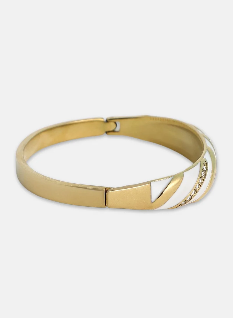 Sohi  Embellished Striped Bangle for Women | Best Price UAE