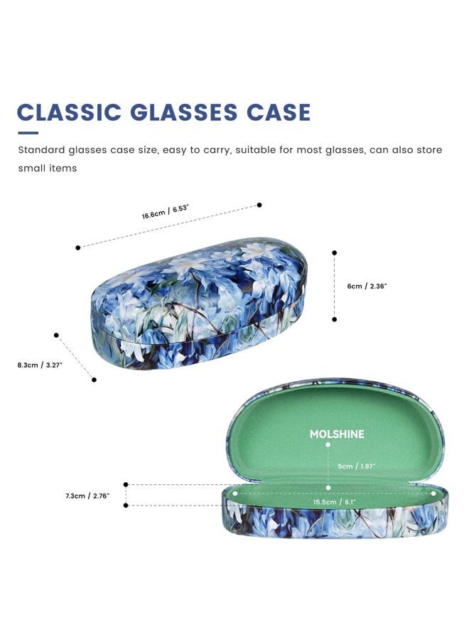 molshine Hard Shell Sunglasses Case,Classic Large Glasses Case for Sunglass, Eyeglasses with Cleaning Cloth, Pocket (Black) - Image 3