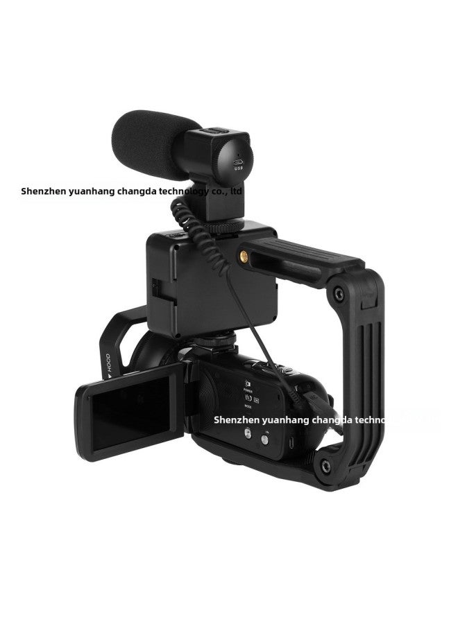 Generic 2.7K Digital Camera Home HD Camera Live Short Video Handheld DV-Body Color:Camera Microphone Hood Handle  - Image 3