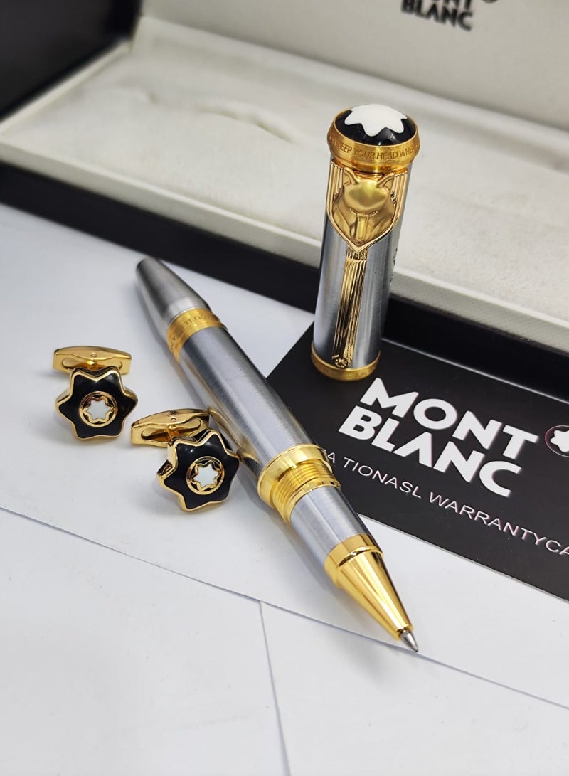 Mint black pen and cufflink with a luxurious design