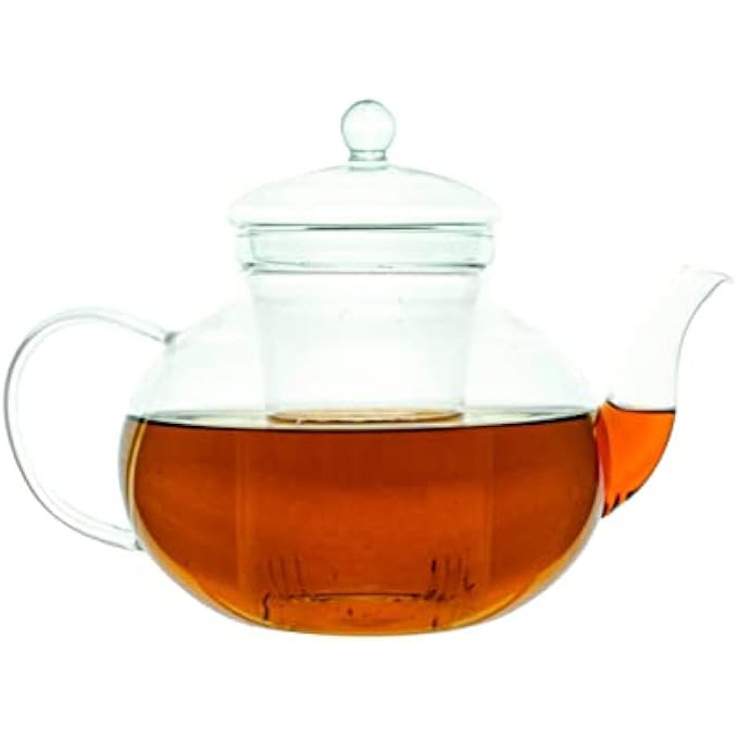 Tealand Stovetop Safe And Microwavable Dishwasher Borosilicate Glass Teapot With Removable Loose Tea Glass Infuser Tea Kettle And Tea Maker 1 Liter - Image 1