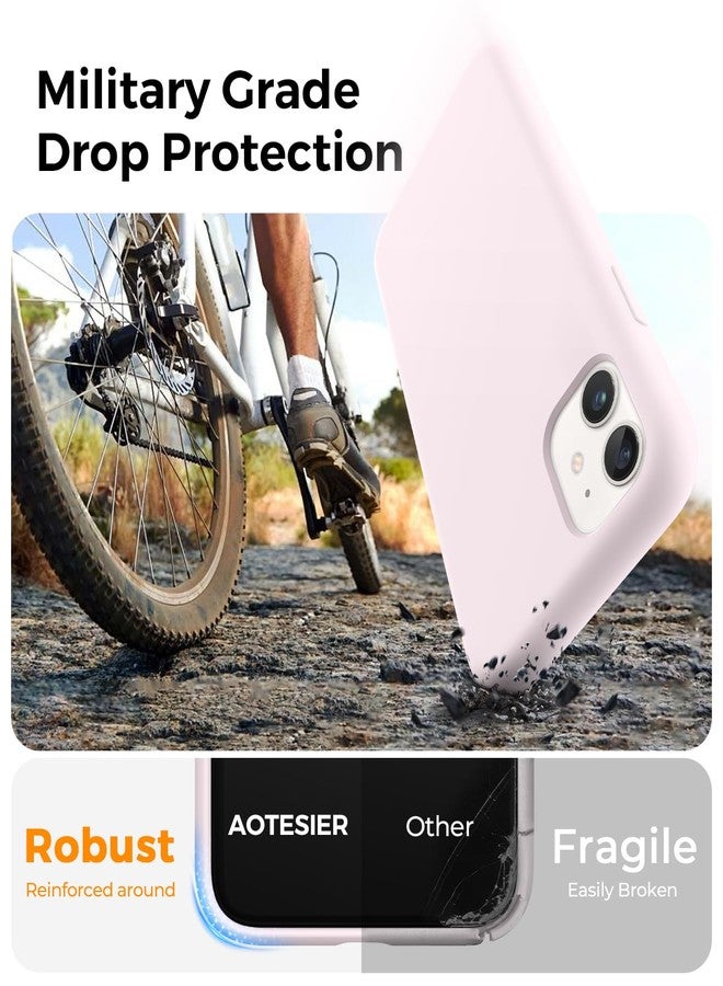 AOTESIER Shockproof Designed for iPhone 11 Phone Case, Premium [Food Grade Silicone] with Anti-Scratch Protective Lining, Full Body Drop Protection Phone Case for iPhone 11, 6.1 inch, Chalk Pink - Image 4