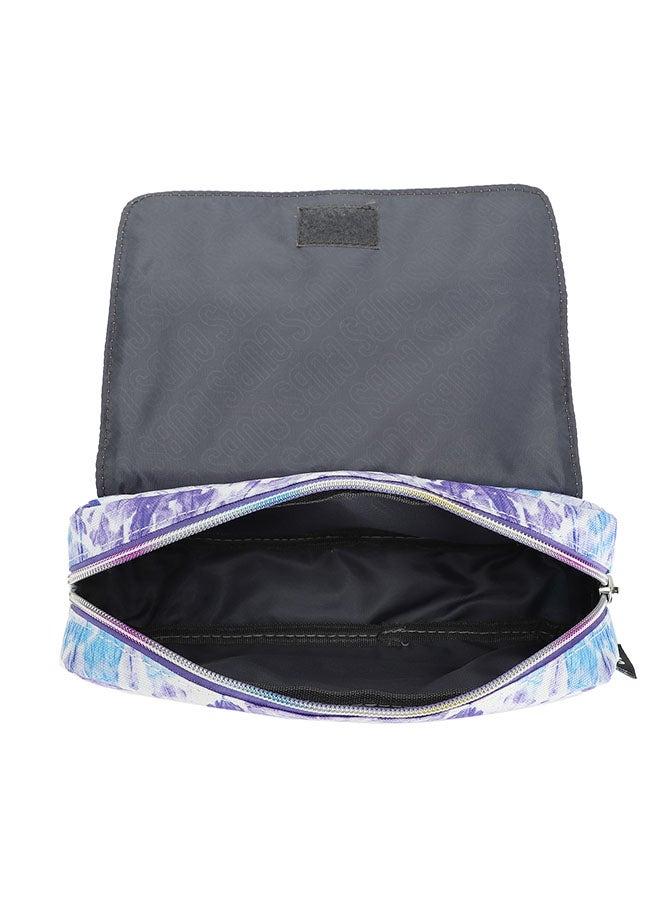 CUBS Lavender Print Waterproof pencil case pouch with flap/zip closure - Image 4