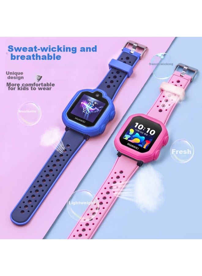 Ten Flashes Shan Huawei Children's Watch Strap 3s/3pro Super Edition, Waterproof And Sweat-resistant, Detachable Silicone Strap, Uni, Comes With Removal Tool, Aurora Blue - Image 1