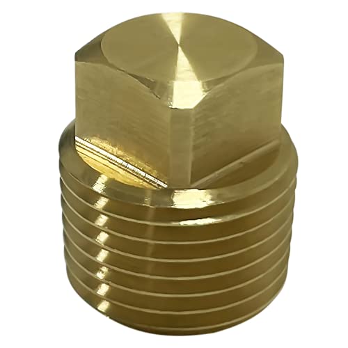 C CLINK Boat Drain Plugs 1/2" NPT Solid Brass Drain Plugs commonly Used in Boat Hulls 2 Pack Solid Brass Boat Hull Spare Garboard Drain Plug - Image 4